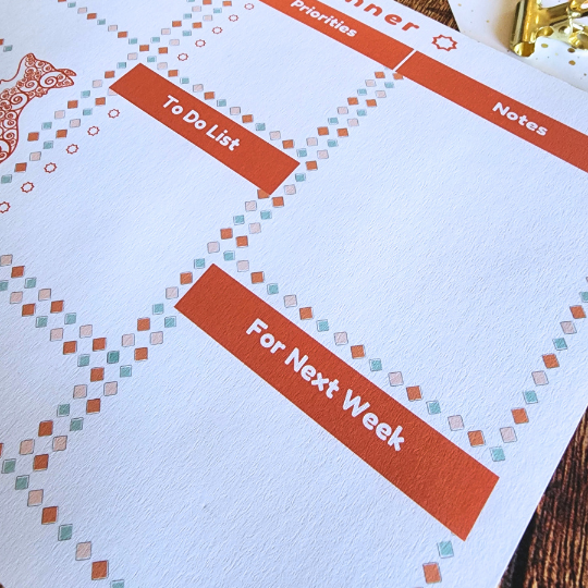 Fox Weekly Calendar Planner