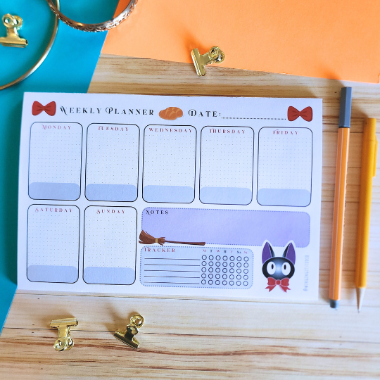Jiji - Kiki Delivery Service Weekly Calendar Planner