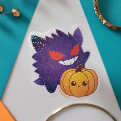 Pumpkin Gengar Sticker