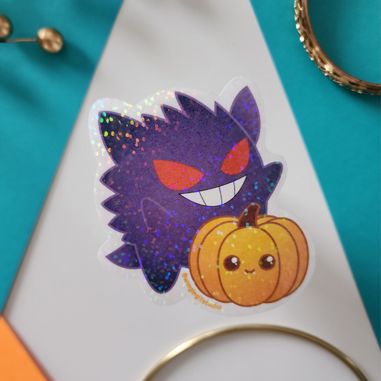Pumpkin Gengar Sticker