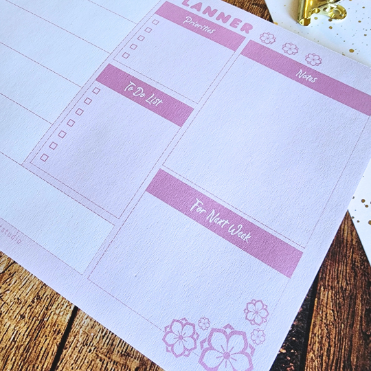 Sakura Weekly Calendar Planner
